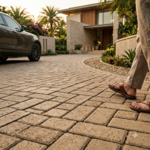 Sonora Tan Paver Concrete Flooring