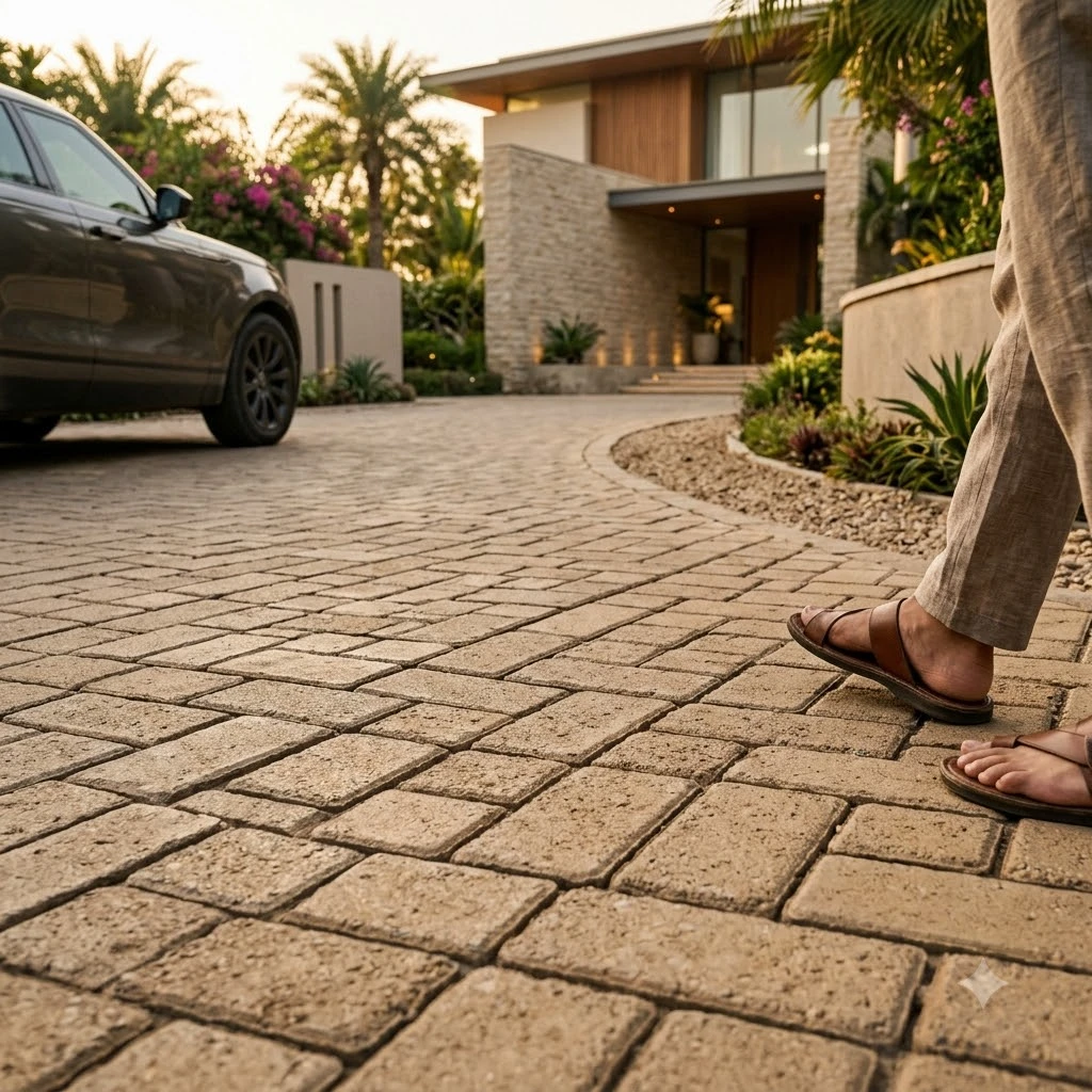 Sonora Tan Paver Concrete Flooring